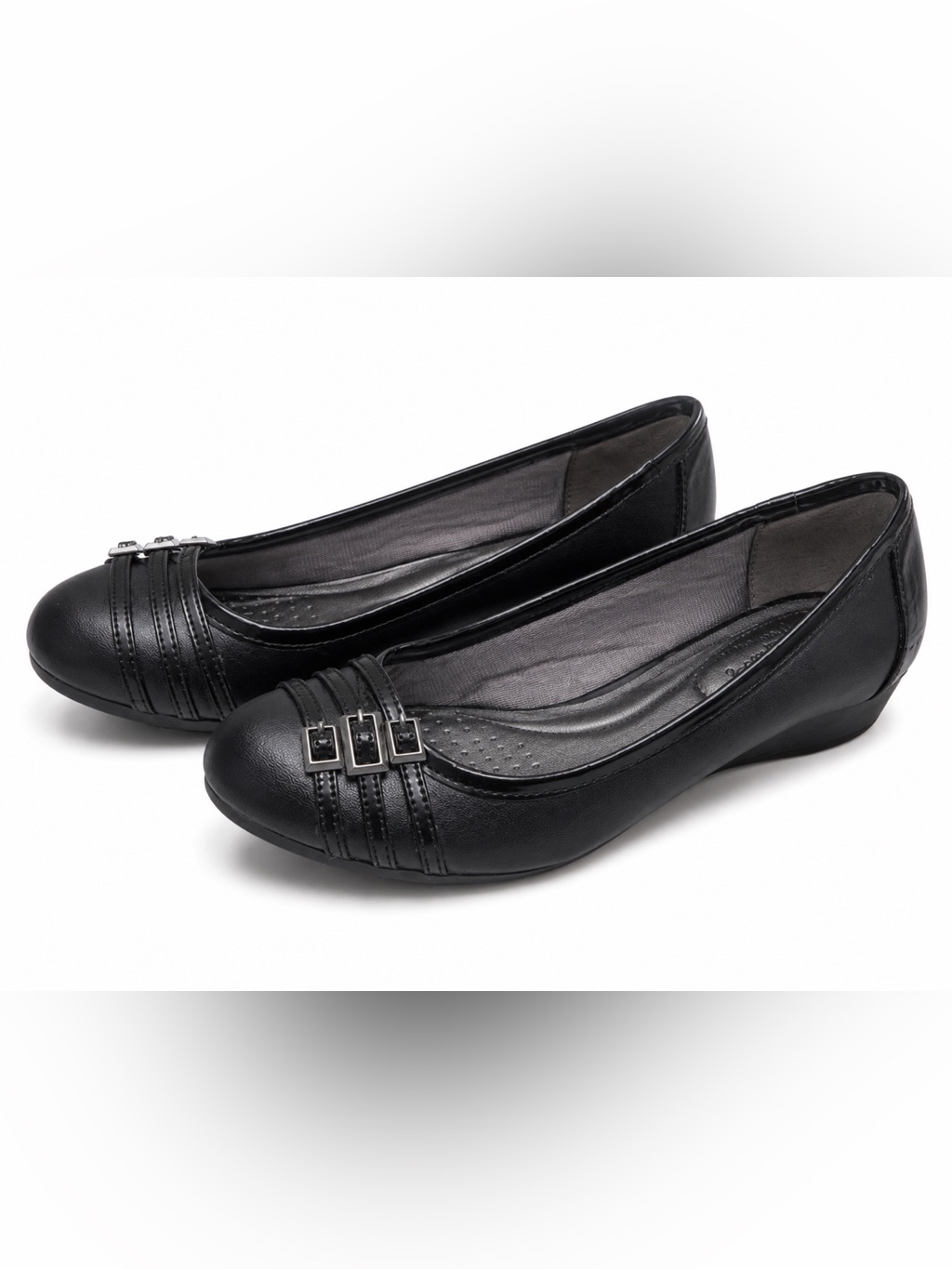 Lifestride Soft System Black Round Toe Ballet Flats Women’s Size 6